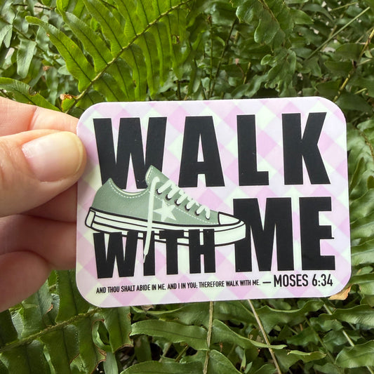 Walk with Me | 2026 Youth Theme Sticker | Pink