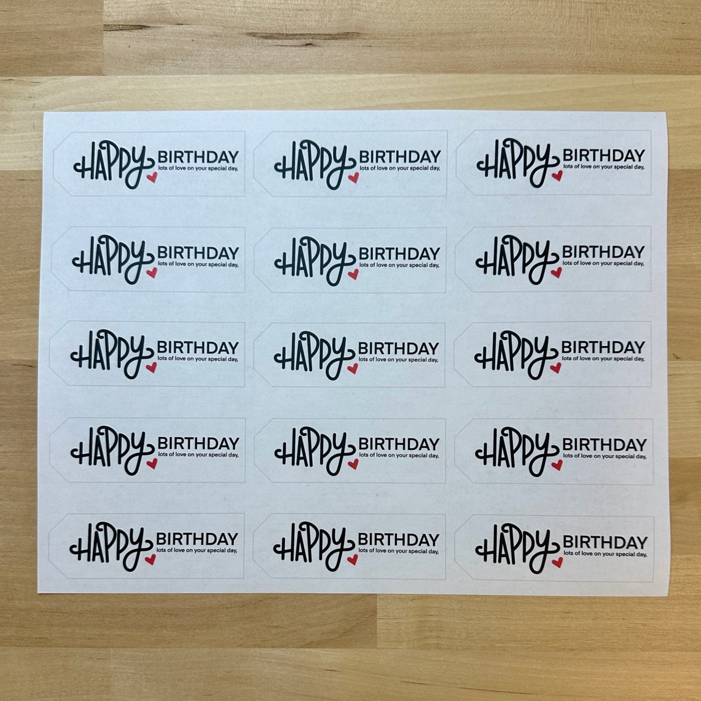 Printable Birthday Tags