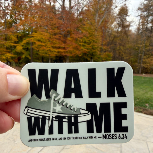 Walk with Me | 2026 Youth Theme Sticker | Gray