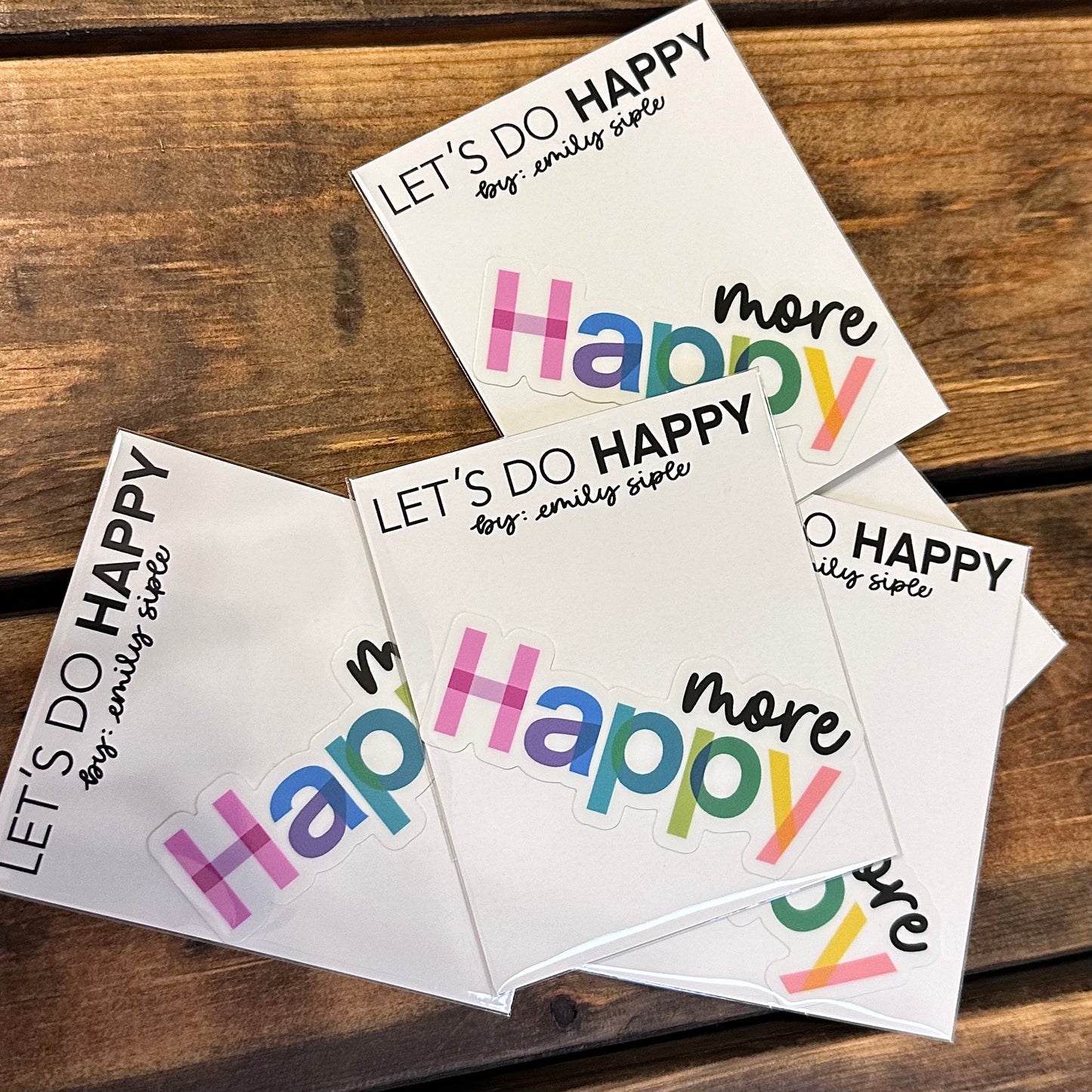 More Happy Sticker - Bright