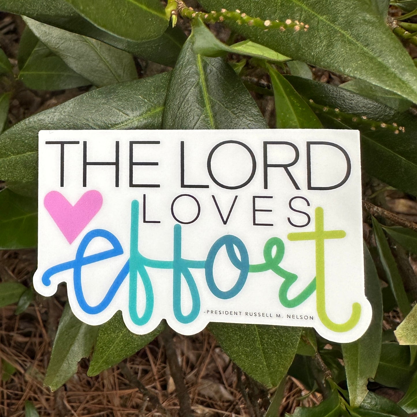 The Lord Loves Effort Sticker